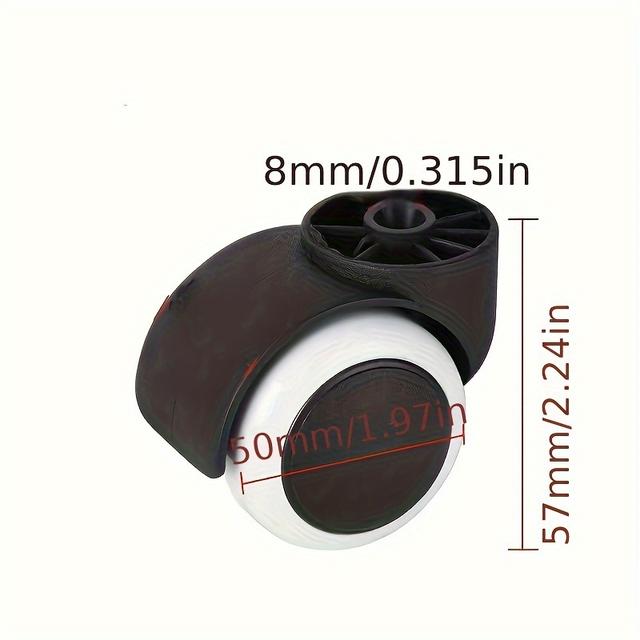 TEMU Universal Straight Plug-in Poleless Silent Swivel Chair With Rolling Casters