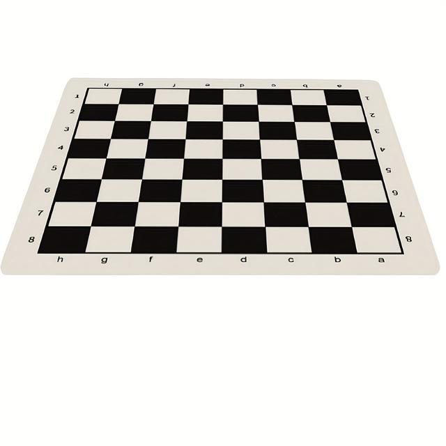 TEMU Tournament Chess Mat Made Of Faux Leather, Rollable Chessboard, Portable And Lightweight With A Non-slip Surface, Suitable For Family Gatherings And Outdoor Games (pieces Not Included).