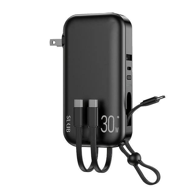 TEMU 内蔵ケーブル付きポータブル充電器、15000mAh高速充電、大容量再充電可能バッテリーパック（for iPhone/for iPad/Android用）- 旅行必須アクセサリー、コンパクトデザイン、信頼性の高い性能、USB-C充電器、頻繁な旅行者向け