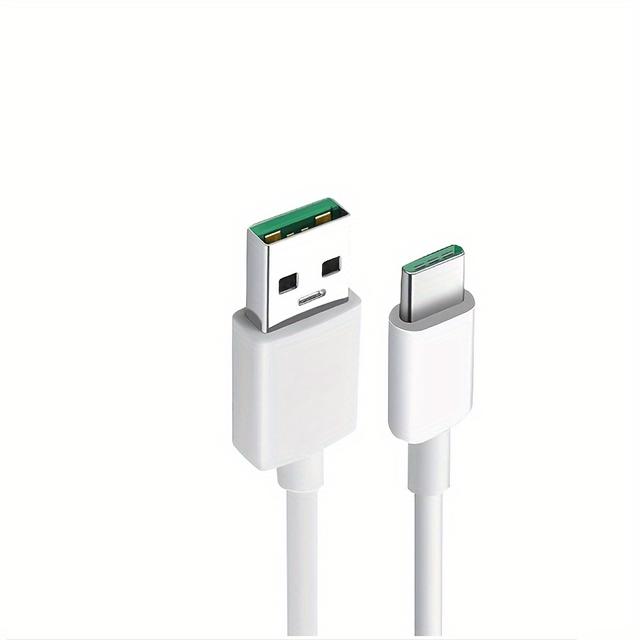TEMU 2 قطع 65W 5A كابل USB C للشحن نوع C لـ OPPO Xiaomi Redmi Huawei لملحقات هواتف سامسونج كابل بيانات شاحن USB