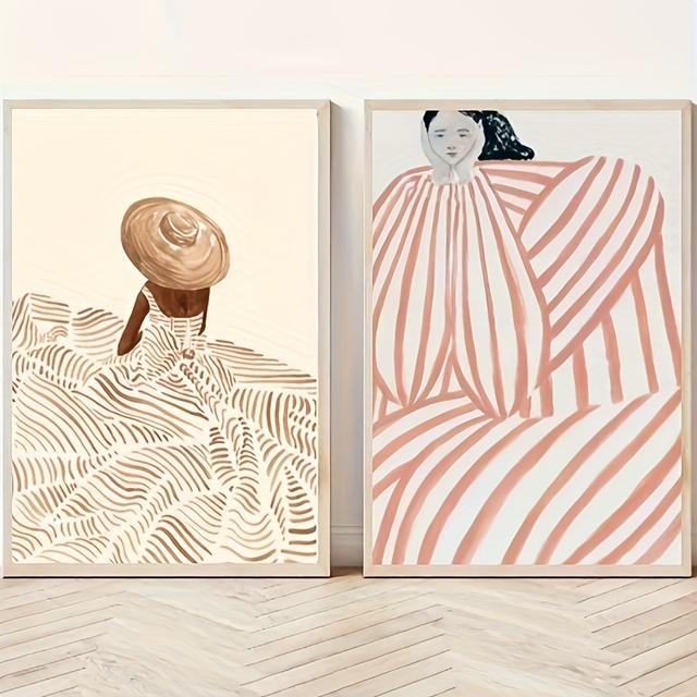 TEMU 2 piezas de Póster Vintage sin , Pintura de Pared, Póster de Galería Impreso, Pintura de Mural para , Nórdico Simple para Dormitorio, Decoración Interior del Hogar, 30*40/11.8*15.7 pulgadas
