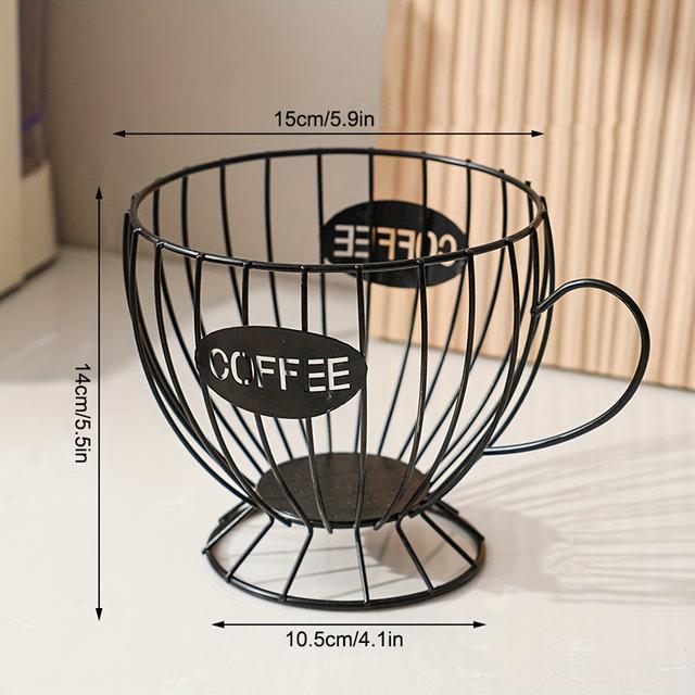 TEMU 1pc Black Nordic Style Coffee Capsule Holder, A Chic Storage Rack For Snacks And Candies, Suitable For Display In Coffee Shops And Bars