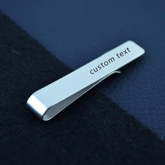 TEMU คลิปเนคไทสลักชื่อสั่งทำพิเศษ, อุปกรณ์เสริมเนคไทสำหรับผู้ชาย, ของขวัญเจ้าบ่าวและเพื่อนเจ้าบ่าว, อุปกรณ์เสริมชุดสูทสำหรับงานแต่งงาน