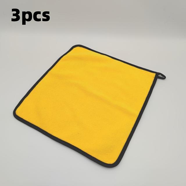 TEMU 3er-Set, dicke Mikrofaser-Tücher zum Waschen und Trocknen von Auto-Äußereien – sanfte, doppellagige Tücher für makellose Ergebnisse