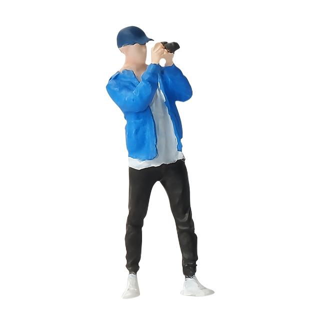 TEMU Abs Photography Boy Model With Blue Jacket And Hat - Ideal For Architectural Scenes, Architectural Scene Model | | Features, Architectural Model