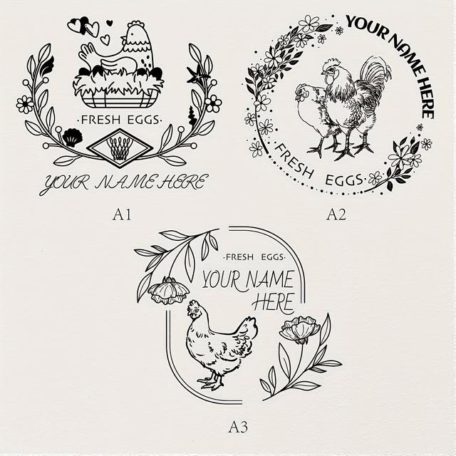 TEMU Personalized Farm Wooden Stamp - Custom Text, Rectangular Design For Organizing And Promoting Your Products