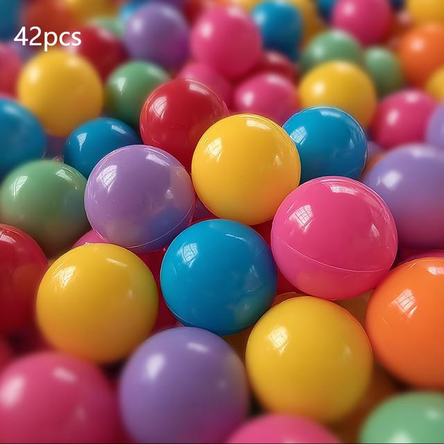 TEMU مجموعة من 42 كرة بحر ملونة مصممة لتعزيز التفاعل بين الوالدين والطفل، مثالية لحفلات حمام السباحة، واحتفالات أعياد الميلاد، وتجمعات عيد الميلاد، مما يجعلها هدية وديكور مثاليان