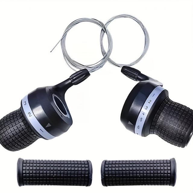 TEMU Palanca de Cambio de Velocidad para Bicicleta 3X6 3X7 3X8 Cambio de Empuñadura para Bicicleta de Montaña, Bicicleta y Bicicleta de Carretera