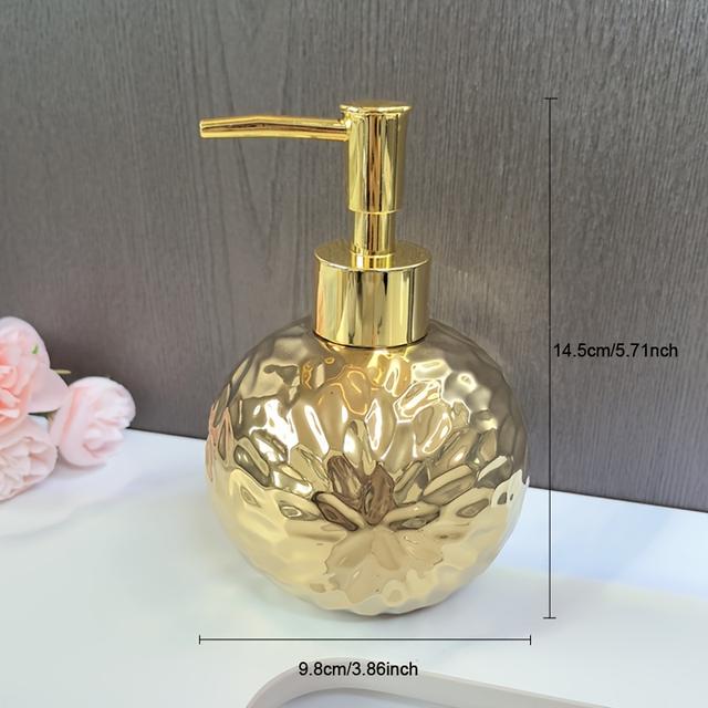 TEMU Dispenseur de savon en céramique avancé, distributeur de gel douche et shampoing, adapté pour la décoration des de bain, peut utilisé cadeaux créatifs pour mères, amis et collègues