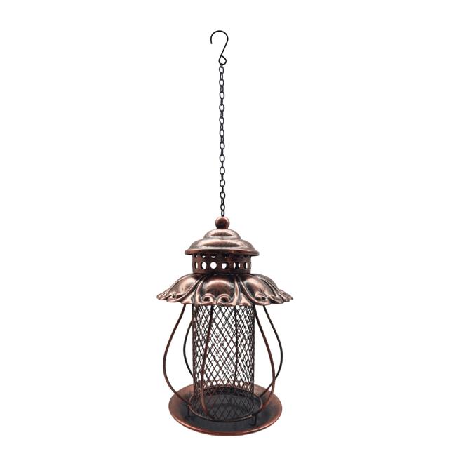 TEMU 1 Designed Bird Feeder, Chassis Diameter 5.3 "metal Bird Feeder For Outdoor Suspension, Detachable Bird Feeder With Suspension Chain, Hook For Outdoor Use