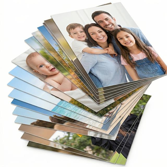 TEMU Custom Digital Photo Printing Service Bulk Set Of 10. In Hd Glossy Or Matte End. Ideal For Family Portraits, , Wedding Celebrations, And Home. Easy Of High-quality Images