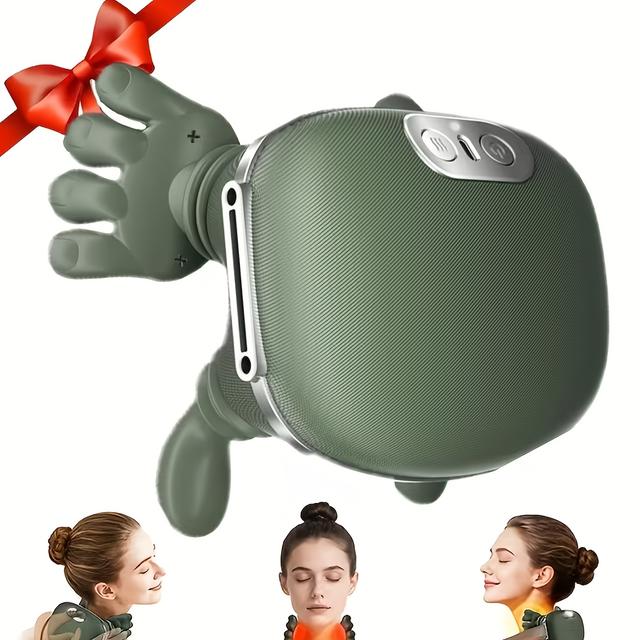 TEMU 4-finger Portable Sternocleidomastoid Muscle Massager - Usb Rechargeable Battery Version - For Relaxation