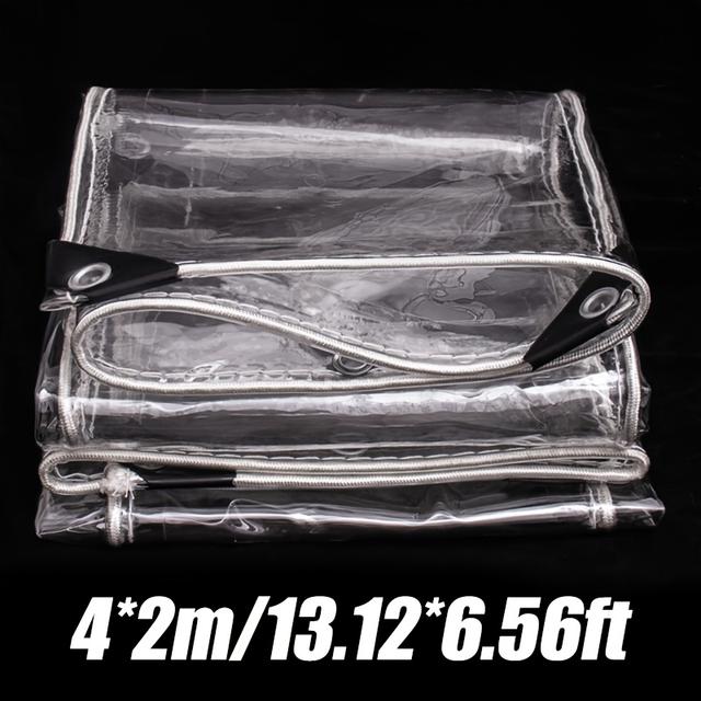 TEMU PVC Transparente wasserdichte Plane, reißfeste weiche Glas-Regenfolie, Mehrzweck-Schutzhülle für Terrasse, Gewächshaus, Garten, Fahrzeuge - Polyvinylchlorid, wasserdichtes Material