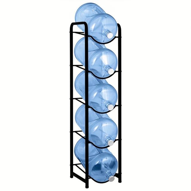 TEMU 5-level Double Drain Bucket Stand - Accommodates 5 Buckets, Suitable For Kitchen And Living Room Water Dispenser Shelves, Office Rack For 5 Gallon Buckets, Utility Racks