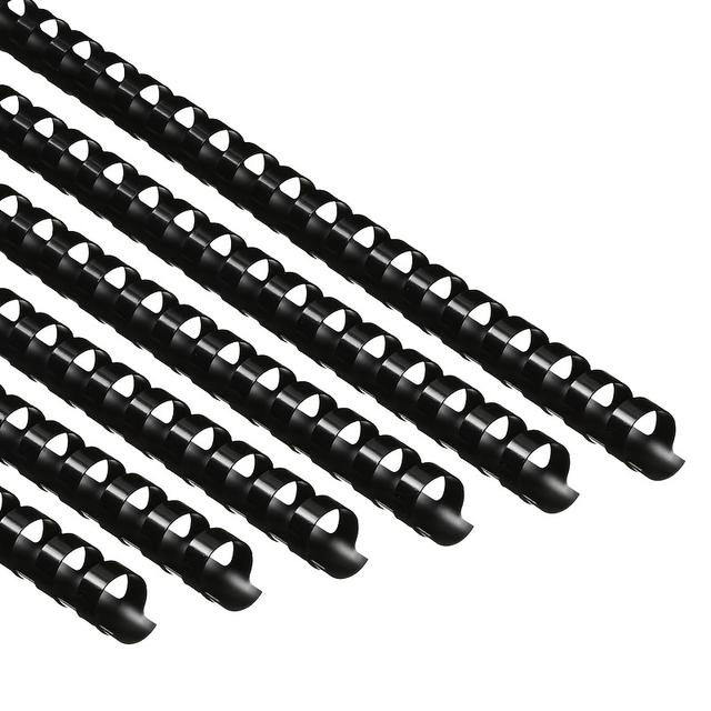 TEMU 100pcs 21-ring Plastic Binding Comb, Capacity Of 60 Sheets, Black Spiral Ring Binding Comb Spine, Sturdy Plastic Spiral Coil, Used For Notebooks, Calendars, Photo Albums, Office Supplies