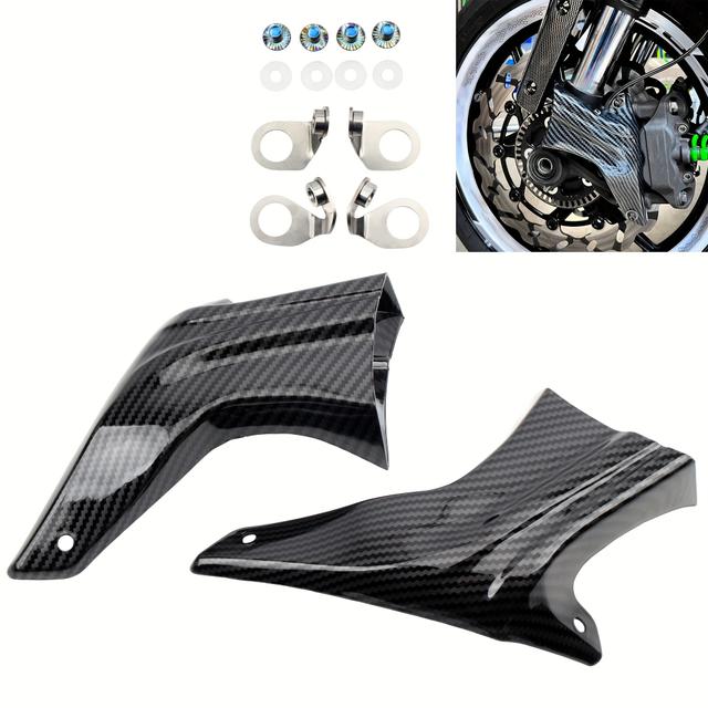 TEMU 1 Set Carbon Fiber Pattern Brake Caliper Air Cooling Ducts, Abs Resin, Compatible With 1200, Tracer 900 Gt, Yzf R6, R1, 790 890 S1000r S1000rr - Motorcycle Radiator Guard Accessories