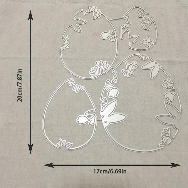 TEMU Metallic Templates For Diy Card Making And Paper Crafting - Silvery Fantasy Theme Template Set