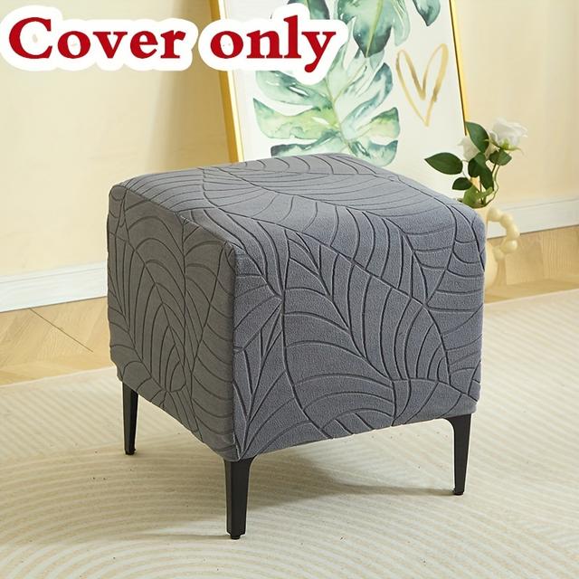 TEMU A Solid Color Jacquard Footstool Cover , Durable, And Removable, Suitable For Rooms And Hotels