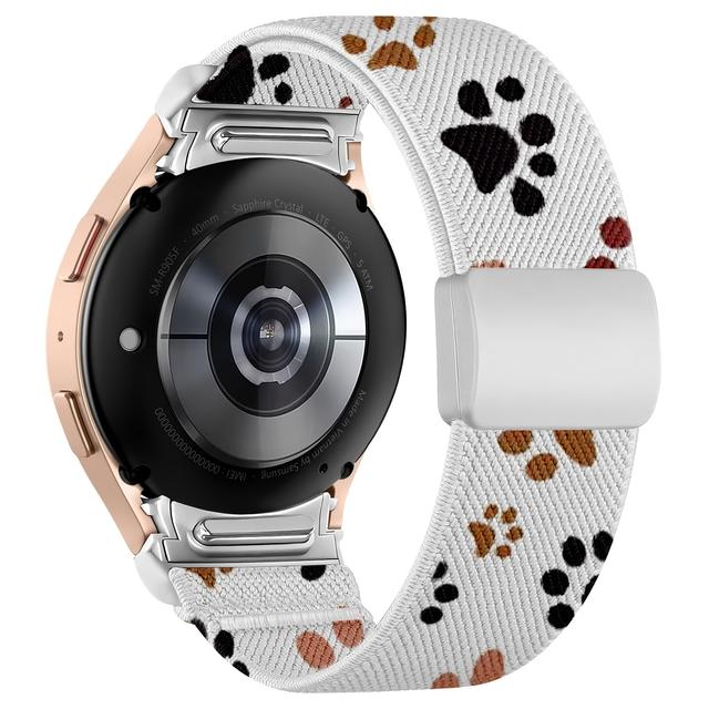 TEMU Stretchy Compatible With Galaxy Watch 7 6 5 4 Fe 40mm 44mm/5 Pro/6 4 Classic 47mm 43mm 42mm 46mm, Click No Gradient Print Nylon