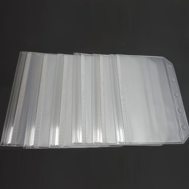 TEMU 6개 M5/A7 PVC 바인더 포켓 - DIY 플래너, 저널 및 노트북용 튼튼한 사진 카드 슬리브