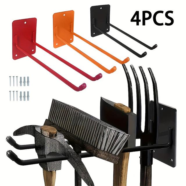 TEMU Metallhaken zur Organisation von Werkzeugen in der Garage, perfekt für Schuppen im Garten und Gartenbedarf, entwickelt, um Schaufeln, Rechen und Besen zu halten