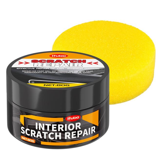 TEMU Car Interior Plastic Scratch Repair Polish - Black Dashboard Wax, Scratch Remover And For Trunk, Dashboard & Door Refurbishment Kit