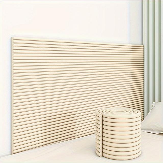 TEMU Self-adhesive Corner Protector Strips For Home - Removable, Textured Wall Edge Guards For Coffee Tables & Beds