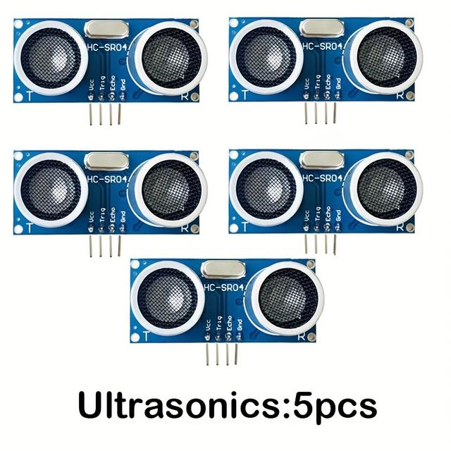 TEMU 5 Ultrasonic Distance Sensors, Suitable For Smart Cars And Robotic , Compatible With , Esp32, , And , Ideal For Electronics Enthusiasts, And Educational Experiments