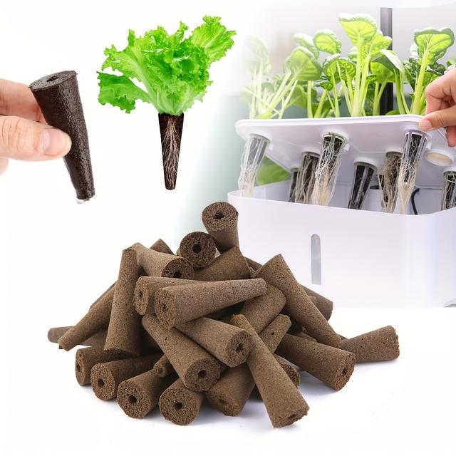 TEMU 150 stuks Hydroponische Bonenpods, Compatibel met en Eco- Plantengroeisponsen voor Hydrocultuurplanten