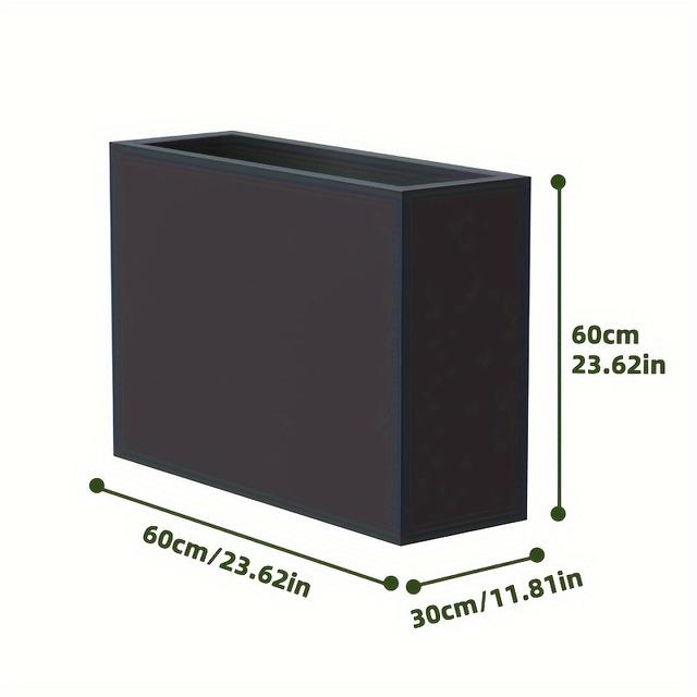 TEMU 23,62x11,81x23,62 Zoll Großes Fassungsvermögen Outdoor Metall Pflanzkasten für Cafés, Straßen, Parks Plätze