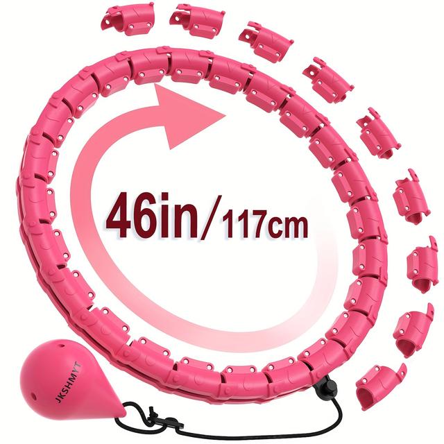 TEMU 24-link Smart Adjustable Fitness Circle With Weighted Ball, 46in/117cm Workout Equipment For Weight