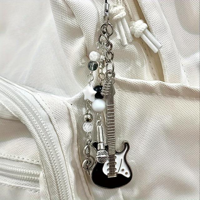 TEMU Malá Zpěvačka Ručně Vyrobený Korálkový DIY Dívčí Srdce Jednoduchý Přívěsek na Mobilní Telefon Roztomilý Goben Přívěsek na Kartu