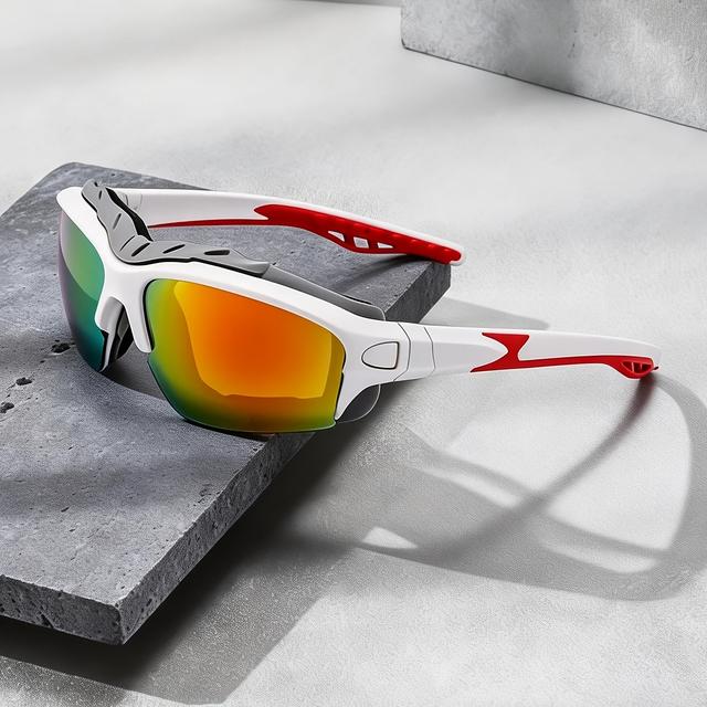 TEMU Half-frame Sponge Comfortable Outdoor Sports Glasses, Casual Fashion Men And Women Trend Cycling Running Mountain Climbing Riding Glasses