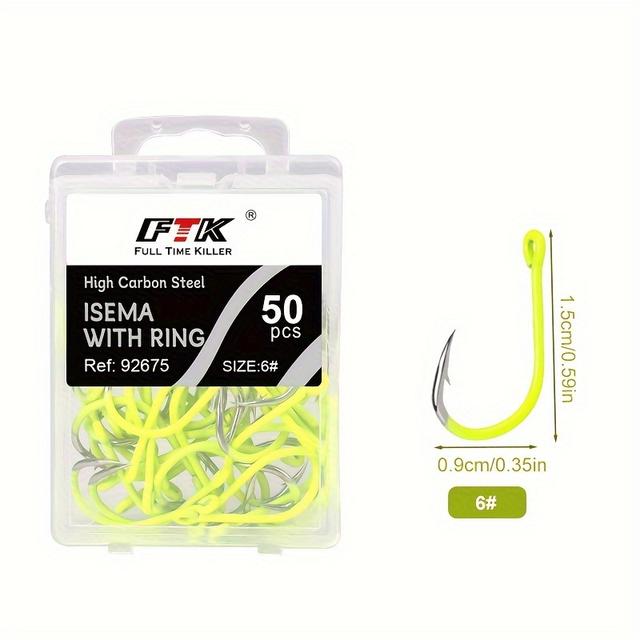TEMU Ftk 50pcs/ Barbed Hooks Length 10mm/22mm Stainless Steel Suitable For Trout, Carp, And All Types Of Water