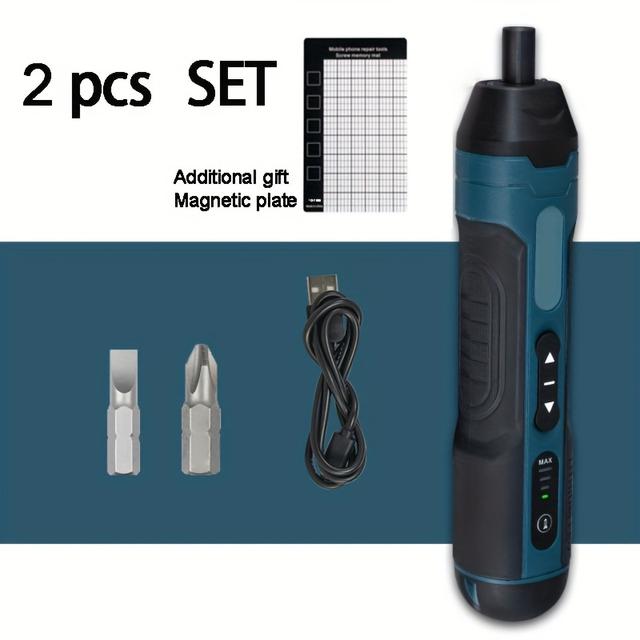 TEMU Elektromos csavarhúzó készlet, 2,5-5 Nm, állítható nyomaték sebességszabályozással, vezeték nélküli tölthető csavarhúzó javításokhoz, könnyen használható