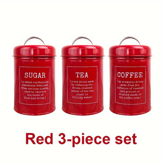 TEMU A Metal-lidded Container For Candy, A Coffee Bean Jar, A Sealed Jar For Coffee And Sugar, And A Storage Container For Tea