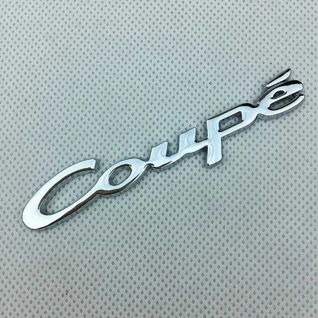 TEMU 1pc, Unique Metal Sticker, Coupe Logo, Aesthetically And Practical Trunk Badge - Fender Emblem - Side Panel Sticker