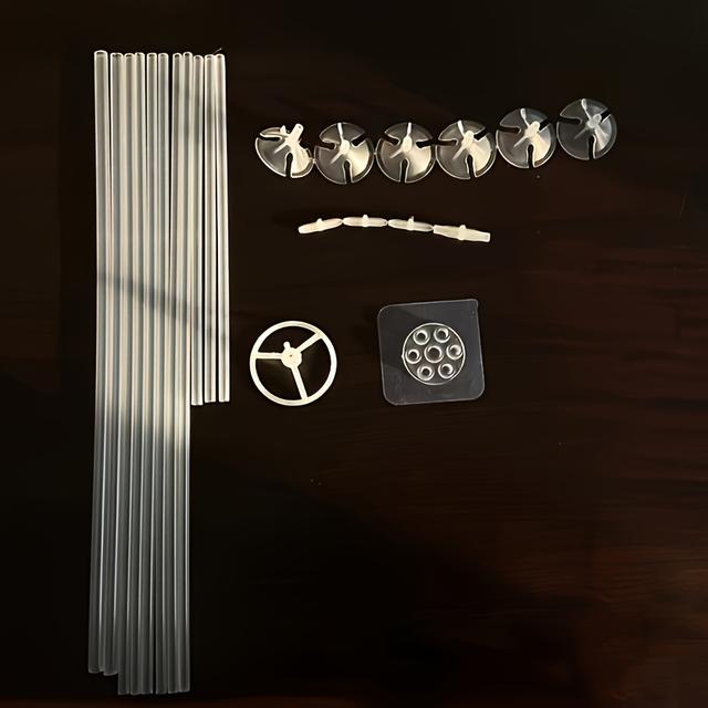 TEMU 1set Balloon Stand Kit Balloon Table Stand Kit Balloon Sticks With Cups Easy Assembly Balloon Holder 1set Clear Balloon Stand Kit Christmas Decor