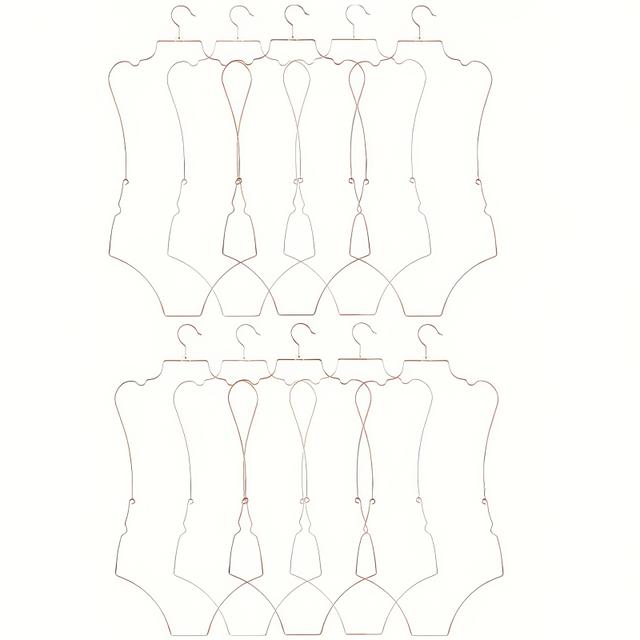 TEMU 10pcs-stylish Body Shape Bikini Hanger Wire Display-metal Lingerie Hangers For Swimsuits And Bathing Suits Hangers - Showcase And Organize Your Swimwear Collection With Pink Gold(set Of 10)