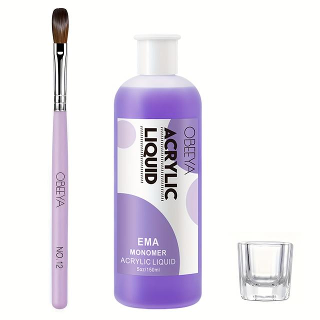 TEMU Acrylic Professional Liquid Monomer Set, 150ml, Ideal For Acrylic Nail Extensions, Perfect Christmas Gift For