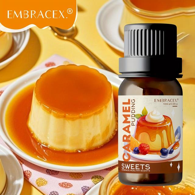 TEMU Caramel Pudding Essential Oil, Caramel Fragrance Oil, Scent, Alcohol-free High Concentration, Long-lasting , Suitable For Diffusers And Candle Making, Perfect For Gifting - 1pc 10ml