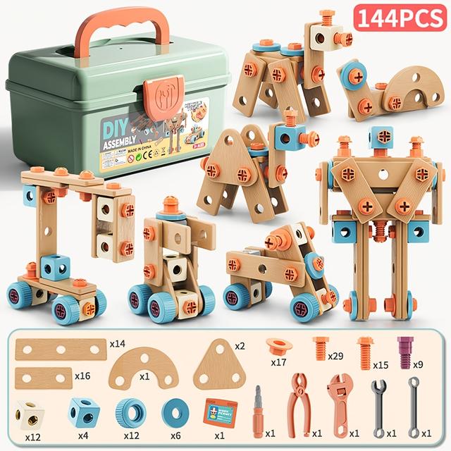 TEMU Kit Realista para Crianças 119 Peças - Conjunto de 144 Peças