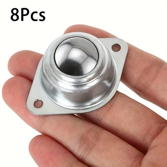 TEMU 8pcs Of Universal Caster Wheels, 360-degree Rotating Metal Wheels, Suitable For Crafts, Furniture, Storage Boxes, Trash Bins, Robots, Skate Frames, And