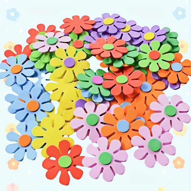 TEMU 105 szt. Samoprzylepne naklejki 3D z kwiatami | Idealne na imprezy domowe, urodziny, ukończenia szkół, Święto Dziękczynienia, Halloween, Boże Narodzenie - Wykonane z etylenoakrylonitrylu