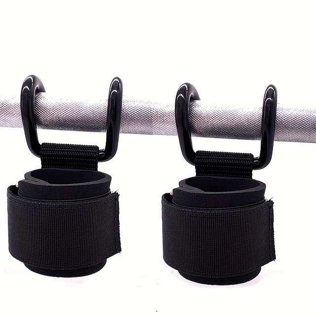 TEMU 2pcs Weightlifting Grip Hook Assist Hook, Wrist Strap With Hook, Daily Fitness Assist Hook, Weightlifting Hook, Dumbbell And Single Bar