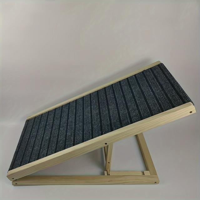 TEMU Adjustable Wooden Dog Ramp - 3-tier Pet Ladder For High Beds, Sofas & Cars - Safe And Easy For Pets, Dog Stairs For High Beds