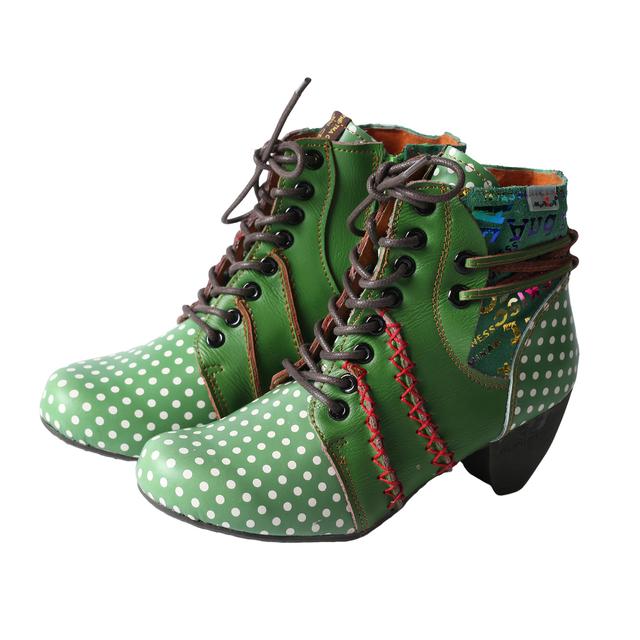 TEMU Fashion Polka Dot Women's Dopamine Color Letter Sequin Hand-stitched Mid-calf Ankle Boots, Women Shoes