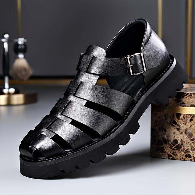 TEMU Men's Outdoor Stylish Summer Sandals With Thick Soles, Non-slip, Easy And Casual Design