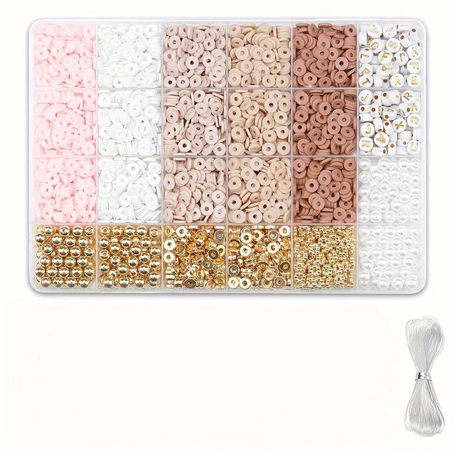 TEMU ชุดทำเครื่องประดับจากหินปูนสีชมพู 1 ชิ้น, ชุดทำสร้อยข้อมือพร้อมหินปูนสีทองและเพชรเทียม, ชุดทำสร้อยข้อมือพร้อมเครื่องประดับ, ชุดงานฝีมือ DIY ของขวัญวันเกิด