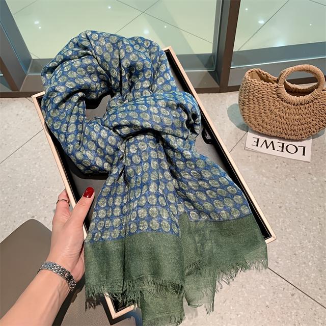 TEMU Thin Scarf For Women Korean Style Spring And Autumn Season Versatile Scarf Long Yarn Scarf Summer Large Shawl Air Conditioner Towel